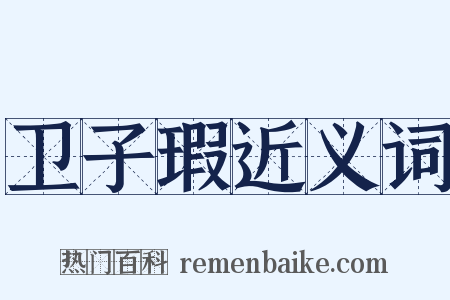 卫子瑕近义词是什么意思的图片
